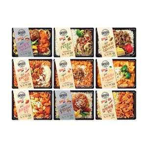 아워홈 온더고 냉동 도시락 9종세트(미니함박/우삼겹/데리/모짜/차돌/로제/치닭/함박/김제)직장인 도시락