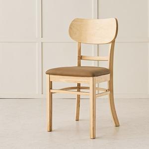 벤티 고무나무 원목 가죽 식탁 카페 의자