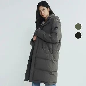 [롯데백화점]버커루 남녀공용 지퍼포켓 후드 롱다운 점퍼 B234DW030P