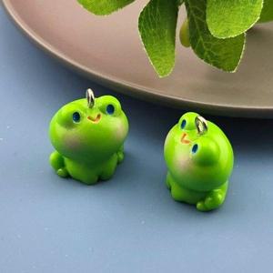 비즈톡 [PB-1-04]아크릴펜던트 볼빨간개구리고리형 20x17mm