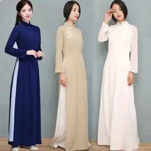 아오자이 투피스 드레스 베트남 전통복장 슬림핏 고궁데이트