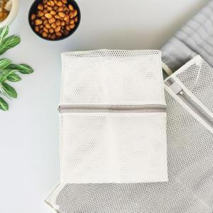 무형광 세탁망 특대형 메쉬 베개 아기옷 빨래망 지퍼커버 그물 옷보호 (2개) 60cm