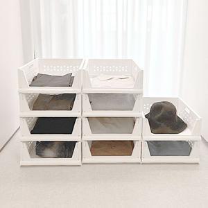 슬라이딩 오픈식 플라스틱 서랍형 리빙박스 중 6개