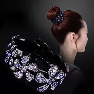 큐빅꽃송이집게핀 똥머리집게핀 올림머리집게핀-W644FE7