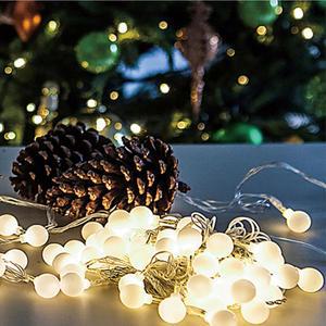 LED 50p 2cm 구슬 전구 볼전구 데코 크리스마스장식 크리스마스볼 장식품 벽장식 트리 카페조명 카페볼 줄