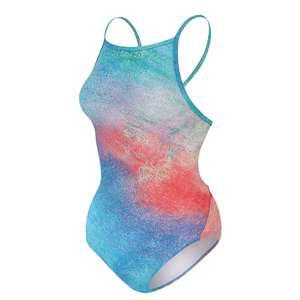 mecenat 여성 수영복 호라이즌 여성 레이서백 원피스 수영복