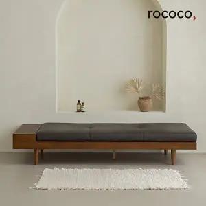 [로코코][로코코] 벤티 카우 천연면피가죽 원목 소파베드