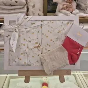 [에뜨와](본점)25년 F/W신상품 (출산,신생아,백일,돌선물세트) 오로라슬림내의 양말세트