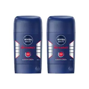 [신형] 니베아 맨 데오드란트 스틱 드라이 임팩트 50ml x2