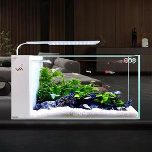 자동청소어항 무환수 일체형 흰색 금붕어 어항 청소 물고기