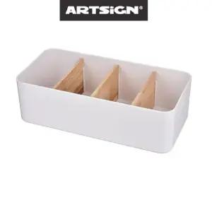 원목수납함 4칸 다용도 정리대 수납함 데스크보관함 수납함