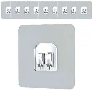 리빙홈디테일 홈 스마트 무타공 접착패드 싱글, 투명, 10개