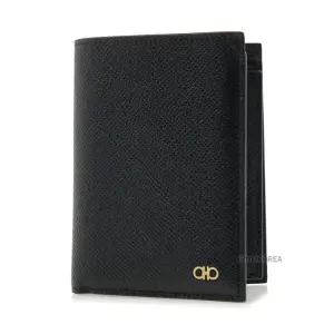 [라벨루쏘] [페라가모] FW25 남성 간치니 컴팩트 반지갑 66 1459 NERO 0775656