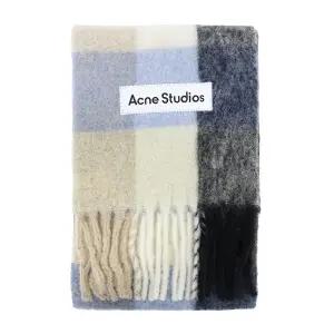 아크네 스튜디오 모헤어 체크 머플러 블루 베이지 블랙 CA0084 DIB