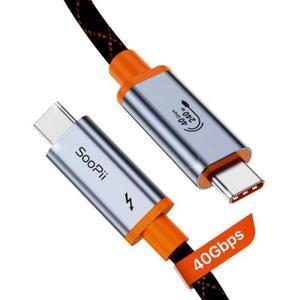 [Soopii]썬더볼트4 40Gbps PD PPS Type C to C 240W 케이블 S75 (1m)