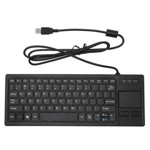 유선 USB 키보드와 터치패드, HUB 기능을 갖춘 컴팩트 산업용 키보드 트랙패드 콤보 인체공학적 키보드, 마린용