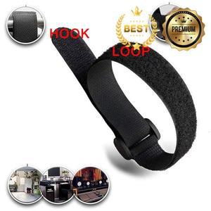 5/10Pcs 재사용 가능한 고정 케이블 스트랩 후크 및 루프 타이 나일론 조절 식 패스너 신치 15-60cm