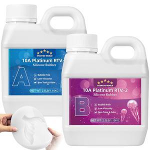 STARTSO WORLD 실리콘 몰드 제작 키트 10A, 몰드용 80OZ 액체 실리콘, 볼륨 고무 1:1, 수지/실리콘/캔들 주조에 이상적임