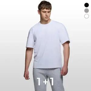 [테슬라][1+1] 테슬라 남성 데일리 쿨링 루즈핏 반팔 티셔츠