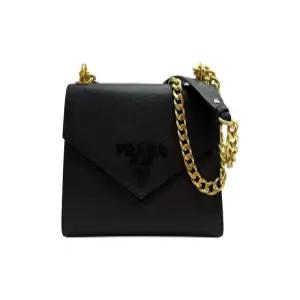 [중고명품] 사피아노 모노크롬 체인 블랙 금장 1BD127 여성 숄더백