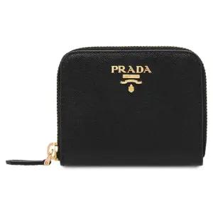 [명품] 25SS 사피아노 금장 로고 코인 반지갑 블랙 1MM268 QWA F0002