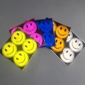 교통안전 스티커 스마일 안전 빛반사 스티커 반사판 가방용