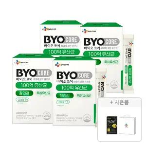 CJ바이오코어 건강한생유산균 100억 유산균 1개월분, 30포, 4개 + 증정 (닥터뉴트리 비타민D 맥스 2개월분, 60정,1개 + CJ웰케어 쇼핑백 (소),1개)