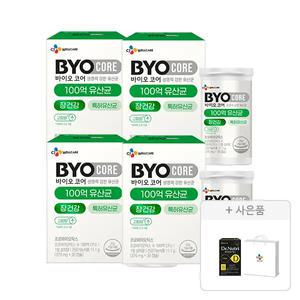 CJ바이오코어 건강한생유산균 100억 유산균 1개월분, 30캡슐, 4개 + 증정 (닥터뉴트리 비타민D 맥스 2개월분, 60정,1개 + CJ웰케어 쇼핑백 (소),1개 )