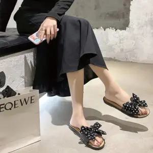 여름 여성 신발 사무실 회사 나비리본 슬리퍼 샌들