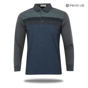 페라어스 남성 다크배색 약기모 카라 골프셔츠 CTW3NE2083/긴팔카라티/단체티셔츠/겨울등산복상의/남성긴팔