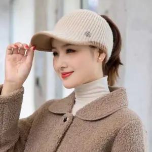 여성니트캡 겨울모자 골프 썬캡 니트모자 털모자