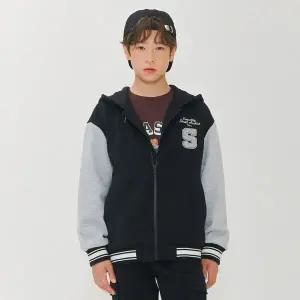 [오션스카이] [2color]남아 로고 패치 배색 야구점퍼