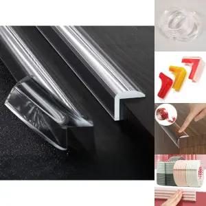 투명 모서리 보호대 창틀 머리 부딪힘 방지 가드 2m/보호/테이프/가구/쿠션/충격/침대/안전/고무/코너/책상
