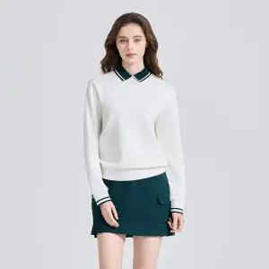 [챌린저](대전신세계)여성 소프트 터치 카라넥 긴팔 티셔츠 화이트