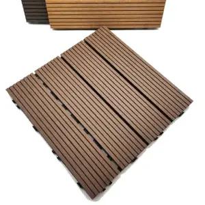 조립식타일 베란다 야외 테크 마루 타일 초코브라운 바닥재 데크타일 베란다데크타일