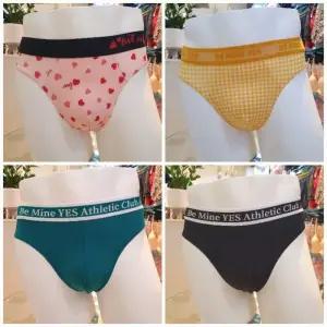 예스 DP02 남성 삼각 팬티 4종세트 핑크 옐로우 그린 블랙 남자 편한 속옷 밴드 브리