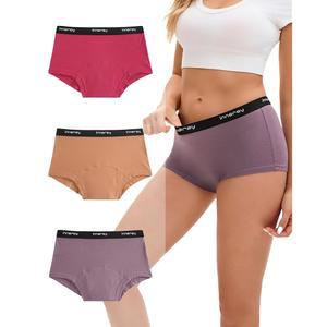 이너시 여성 생리대 복서 속옷 누수 방지 생리 소년 반바지 팬티 3팩