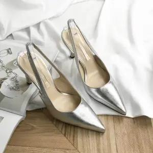 ONM 스틸레토슬링백 여성 실버 슬링백 패션 오피스룩