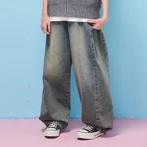 [에꼴리에] 여자 가을신상 사이드폴딩 빈티지블루진(25C5254)