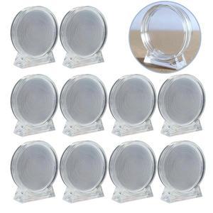 5/10Pcs 동전 보호 상자 17/20/25/27/30/33/38mm 투명 기념 메달 대 한 40mm 아크릴 디스플레이 케이스
