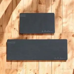 고품질 게더릭 규조토 발매트 2종세트 (키친) (다크네이비) 빨아쓰는규조토발매트 화장실발매트 (WFJUQ5M)