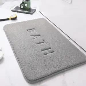 고품질 비타리토 극세사 메모리폼 발매트 80x50cm 그레이 빨아쓰는발매트 극세사발매트 (WFJUQ52)