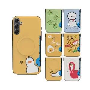 갤럭시A16 (A165) 키즈폰 효도폰 믹스웨이 맥세이프 카드 2장 수납 범퍼 케이스 카드포켓