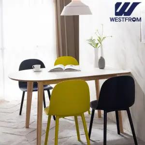 웨스트프롬 에스메랄다 원목 테이블 반타원형 1200+의자2,벤치1