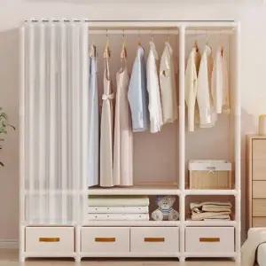 조립식 옷장 간이 비키니옷장 드레스룸 행거장 수납 조립식옷장 비키니옷장 드레스룸행거