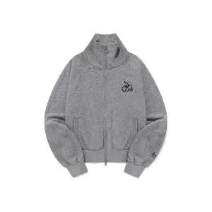 [키르시](대구신세계)체리 테리 하이넥 집업 [멜란지 그레이]