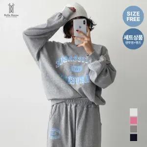 벨라도나 국산 여성 가을 원마일웨어 프린팅 맨투맨 트레이닝복세트 BLN25_MS50