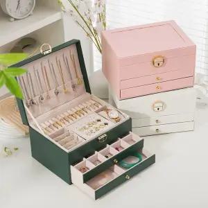 벨벳 보석함 3단 쥬얼리박스