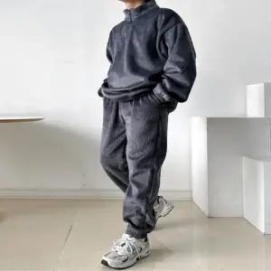 남성 겨울 방한 반집업 조거핏 상하의 트레이닝 세트 (WFFNNT5)