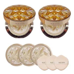 에이지투웨니스 에센스 커버팩트 로얄골드 본품2개 리필3개 마스터 퍼프2개